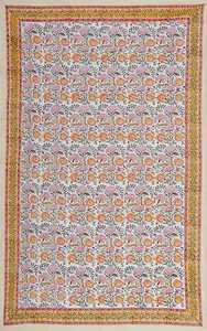 Nappe imprimée en blocs indiens nappe florale couverture de Table en pur coton lin de Table fait à la main fête de ferme mariage décor à la maison - Product Image 3