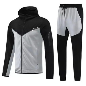 Lavage à la cire fait à l'eau vieux 360g Double tête fermeture éclair ensemble de sous-vêtements pour hommes tenues de lavage survêtements de sport ensemble de sweats à capuche de luxe - Product Image 3