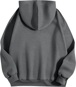 Sudaderas con capucha informales de invierno para hombre, Color sólido, 100% algodón, transpirable, de secado rápido, respetuoso con el medio ambiente, ajuste Regular - Product Image 6