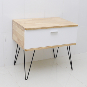 60x40x55cm European Modern Luxury Minimalist Rubber Wood Hairpin Leg Bedside <b>Table</b> TDG68004 for Apartment Nightstands - Product Image 2