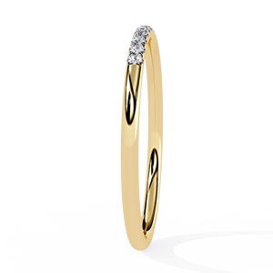 Anillo de Compromiso con Diamante Natural, Engaste de Canal, para Mujer, Oro de 10K, 14K, 18K, 0.09 Quilates, Corte Brillante, Certificado IGI, Simple y Elegante - Product Image 4