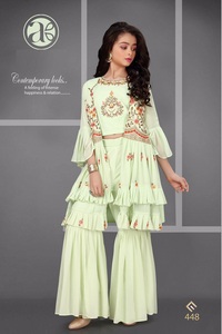 ผ้าไหม,สุทธิพรรคสวมใส่เด็กออกแบบ Sharara, 4-18ปี - Product Image 3