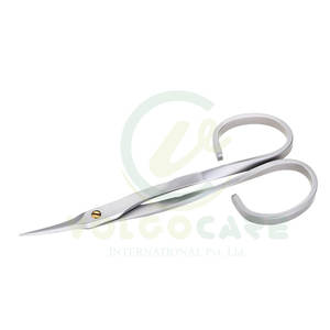 2024 ciseaux de toilettage professionnels ciseaux à sourcils petits ciseaux de manucure et de beauté en acier inoxydable incurvés - Product Image 1