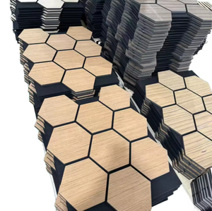 Paneles de Pared Hexagonales Elegantes de Madera Maciza para Oficina en Casa, Ecológicos, Modernos, Descuento del Fabricante para Uso en Apartamentos - Product Image 2