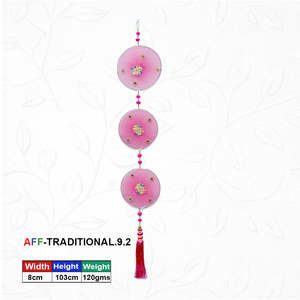 ผ้าแขวนผนังลายแมนดาลาสามชั้นแบบดั้งเดิมสีชมพูเข้มทำจากเรซิ่นสำหรับตกแต่งบ้าน - Product Image 1