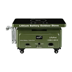 Cuisinière solaire d'urgence à batterie 800W LiFePO4 1.5kWh, cuisinière infrarouge pour pannes de courant, utilisation en extérieur et en camping-car - Product Image 1