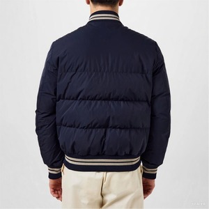 Chaqueta Varsity Clásica Americana para Hombre, de Lona Recubierta, con Cierre de un Solo Botón, Cuello Alto Cortavientos, para Otoño - Product Image 2