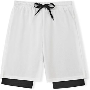 Short de fitness en polyester 100% de haute qualité pour homme, motif solide, style décontracté, respirant et à séchage rapide avec poches - Product Image 6