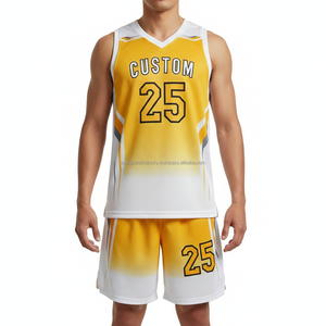 Ensemble de maillots de basket-ball pour hommes en gros, uniformes personnalisés pour adultes, t-shirts et shorts pas chers, tenues de basket-ball pour femmes en polyester - Product Image 1