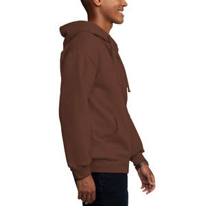 Solid High Quality 100% Cotton Eco-Friendly Winter Mens 2XL Custom Drawstring <b>Thermal</b> Hoodie Kangaroo Pocket Full Zip - Product Image 4