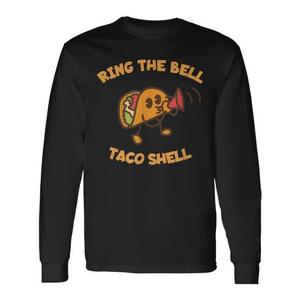 Camiseta de Manga Larga para Amantes y Elaboradores de Tacos, Camiseta Promocional con la Frase 'Ring the Bell Taco Shell' - Product Image 1