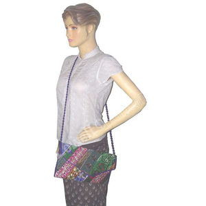 Large Capacity Zipper Closure Clutch Multicolor Bohemian Traditional Embroidered Handmade Cotton Portable for Weddings Travel - Product Image 4