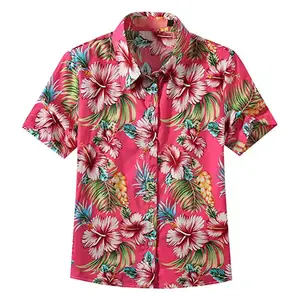 2023 Resort Frühling Sommer Grafik Strand Hawaii hemd für Männer Großhandel Low MOQ Pakistan Made Custom Design Hawaii Beach Shirt