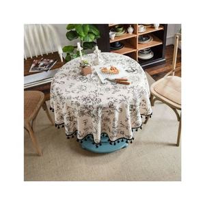 Nappe de banquet brodée sur mesure, de haute qualité, imperméable, jetable, en lin 100% biologique, best-seller, vente en gros - Product Image 1