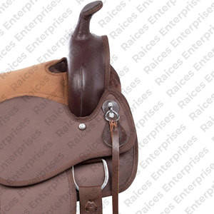 Service OEM ODM Selle occidentale légère teintée sur mesure Selle de cheval en cuir véritable pour course en cuir véritable - Product Image 5