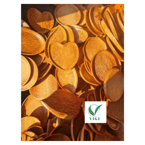 Platos de cáscara de coco Natural Tropical, vajilla de Vietnam hecha a mano, decoración de comedor rústica, producto ecológico, cubiertos reutilizables al por mayor - Product Image 6