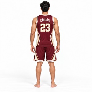 Ensemble de maillots et shorts respirants personnalisés pour équipes de basketball, vêtements de sport pour les entraînements des clubs de basketball avec service OEM - Product Image 2