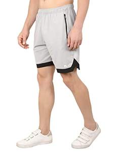 กางเกงขาสั้นผู้ชาย,กางเกงขาสั้นตาข่ายมีกระเป๋าซิปข้างโลโก้ตามสั่ง - Product Image 3