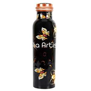 Venta al por mayor botella de cobre a prueba de fugas y a prueba de suciedad diseño con función sin juntas vasos de plástico favoritos para Ayurveda Yoga - Product Image 1