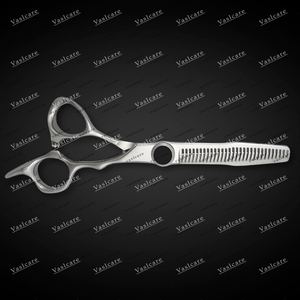 Chuyên nghiệp tóc mỏng Shears Damascus texturizing kéo sắc nét chải chuốt kéo 6 lồi với trường hợp da bởi vaslcare - Product Image 5