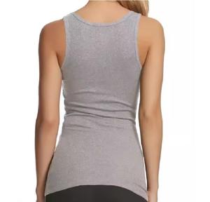 Yoga Tank Top <b>Women</b> Fitness Hot Summer Fashion 100% Cotton Custom Logo Hand Knitted Breathable Solid Color Tank Top - Product Image 2