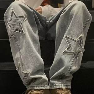 2025 Summer Winter Thin Men's Stretch Baggy Jeans Elastic Waist Button Solid Business Casual Straight <b>Denim</b> <b>Trousers</b> - Product Image 5