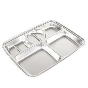 เครื่องใช้บนโต๊ะอาหารโลหะแบบแบ่งเป็นชั้นๆถาดอาหารโลหะเครื่องครัวเสิร์ฟอาหารสำหรับโรงอาหารในโรงพยาบาล - Product Image 2