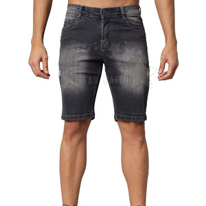 Pantalones Cortos para Hombre, Vaqueros Ajustados, Moda Informal y Moderna, Ropa de Calle Cómoda, Ropa de Verano - Product Image 1