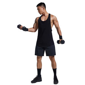 Débardeurs conception personnalisée fabricant hommes blanc surdimensionné gilet 95% coton 5% Spandex col rond sérigraphie débardeurs hommes - Product Image 4