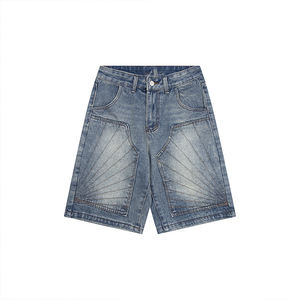 Wholesale Cotton Customized Casual High Quality Breathable Washed Denim <b>Man</b> <b>Shorts</b> - Product Image 3