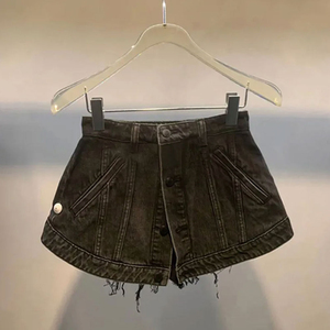Short en jean slim décontracté de haute qualité pour femmes Short de sport confortable avec logo à la taille pour les vêtements d'été en gros - Product Image 2