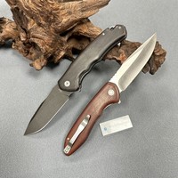 Zw445 Rosewood Handvat Outdoor Camping Draagbaar Mes Groothandel 440c Fruitmes Satijn Mes Drop Point Opvouwbare Gift Zakmes
