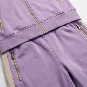 Ensemble de survêtement pour femme, fermeture éclair, 100% coton, uni, 2 pièces, sweat-shirts à capuche surdimensionnés, pantalons de survêtement, molleton doux, décontracté, vêtements de sport - Product Image 5