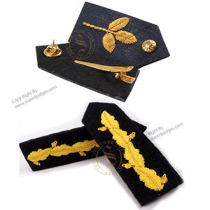 Patch de col Gorget Feuille jaune écarlate Patches de col de feuille noire jaune écarlate personnalisés - Product Image 3