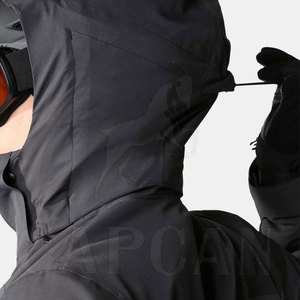 Personnalisable Cardura hommes Ski Snowboard Hoodies avec manches longues hiver Sports de plein air fermeture éclair conception pour un confort optimal - Product Image 3