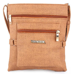 กระเป๋าสะพายไหล่ผู้หญิง (7548) - สีน้ำตาลอ่อน - Product Image 3