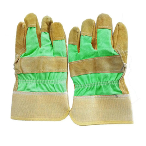 Los mejores guantes de seguridad de cuero dividido de piel de vaca de alto rendimiento para trabajos de construcción Guantes de trabajo de aparejo canadiense Excelente mano - Product Image 3