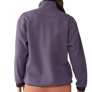 Moda 2025 otoño moda mujer recortada pulóver sudaderas con capucha de lana media cremallera con cuarto de cremallera personalizable servicio OEM - Product Image 6
