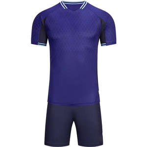 Ensemble d'uniformes de football de haute qualité à manches courtes, imprimé, en tissu à séchage rapide pour les matchs, pour enfants et hommes, service OEM - Product Image 2
