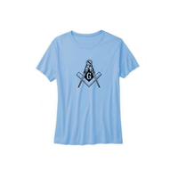 Chemise d'été maçonnique personnalisée en coton léger à manches courtes, col rond, T-shirts décontractés grande taille pour hommes