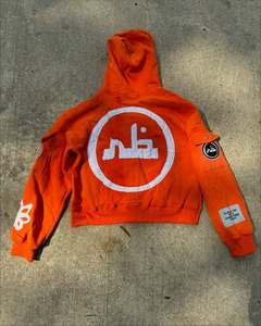 Fabricants Vêtements de ville OEM Sweat à capuche surdimensionné et lourd en coton molletonné sans ficelle avec fermeture éclair 400 g/m² et délavé à l'acide - Product Image 2