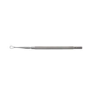 Instrument médical en acier inoxydable pour chirurgie oculaire, poignée manuelle en forme de boucle Kirby, longueur totale 13,5 cm, durable, certifié CE - Product Image 1
