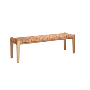 Banco otomano de buena calidad con ratán de mimbre y teca de madera maciza precio al por mayor muebles de patio hechos a mano de Indonesia - Product Image 1