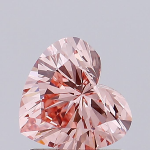 IGI 1.02 ct FV Pk Lab Grown Diamants Bague de fiançailles Fantaisie Vivid Pink Loose Heart Shape Excellent Diamond Cut Jewelry Making - Product Image 1