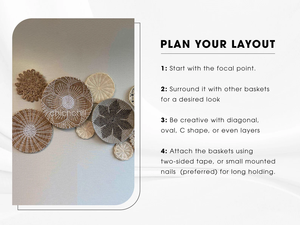 Hot Trend Small Quantity Scandinavian Style Made in Vietnam Home Decor Craft Seagrass Handwoven Seagrass <b>Baskets</b> <b>Wall</b> Decorative - Product Image 4