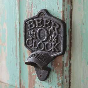 Abridor de botellas montado en la pared de hierro fundido de último diseño con durabilidad moderna y encanto vintage al mejor precio - Product Image 3