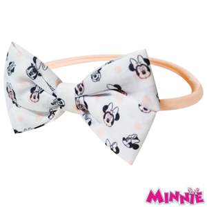 Venta al por mayor de accesorios para bebés con licencia: Adorables diademas de Minnie con lazos, suaves y elásticas, diademas estampadas para niñas, para bebés recién nacidos. - Product Image 1