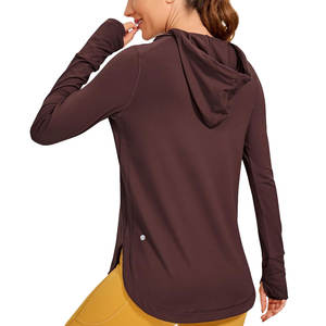 Camiseta de manga larga atlética recién llegada de alta calidad, camiseta con capucha atlética de ajuste activo - Product Image 4