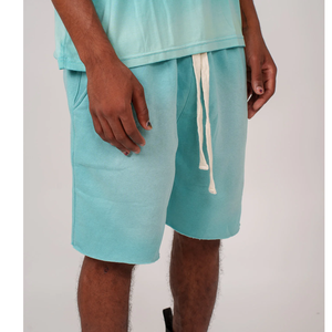 Stylish Men's Acid Wash 100% Cotton Fleece Shorts Casual Eco-Friendly Design with Side Pockets and Solid Pattern Type - Product Image 5