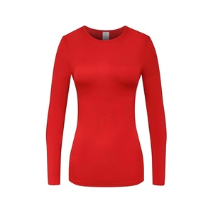 เสื้อเชิ้ตรัดรูปแขนยาวสำหรับผู้หญิง OEM ยืดได้4ทางและเทคโนโลยีซับเหงื่อ - Product Image 1